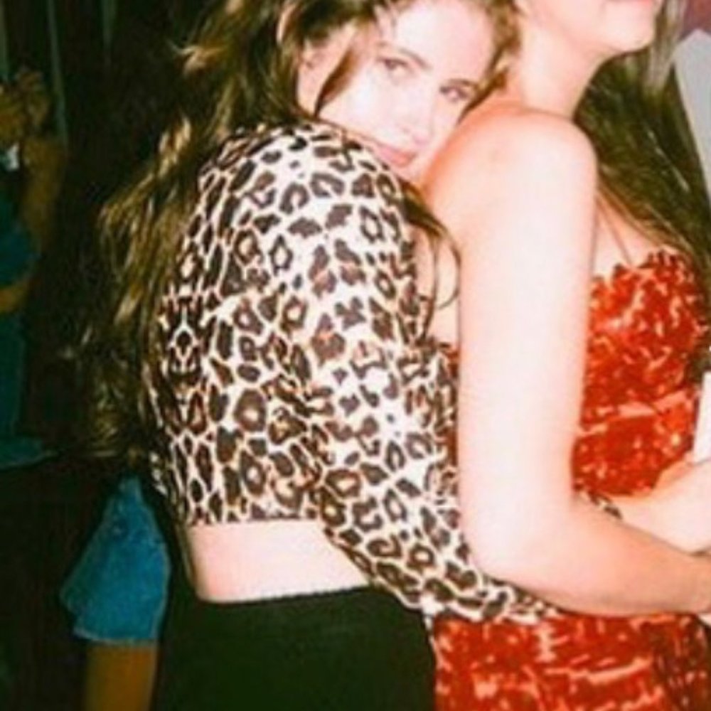 Cheetah Print Front Tie Crop Top